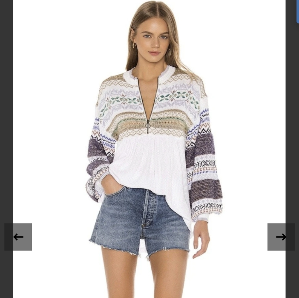 Free People Cozy Cottage Tunic Sweater NWT